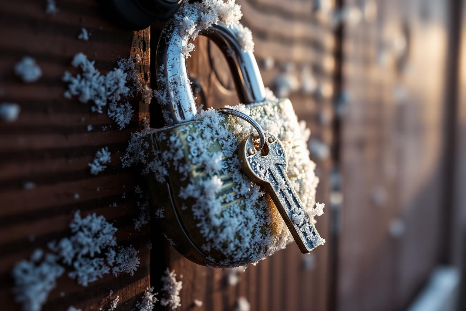 Bevroren slot in de winter: wat doet u beter wél en niet